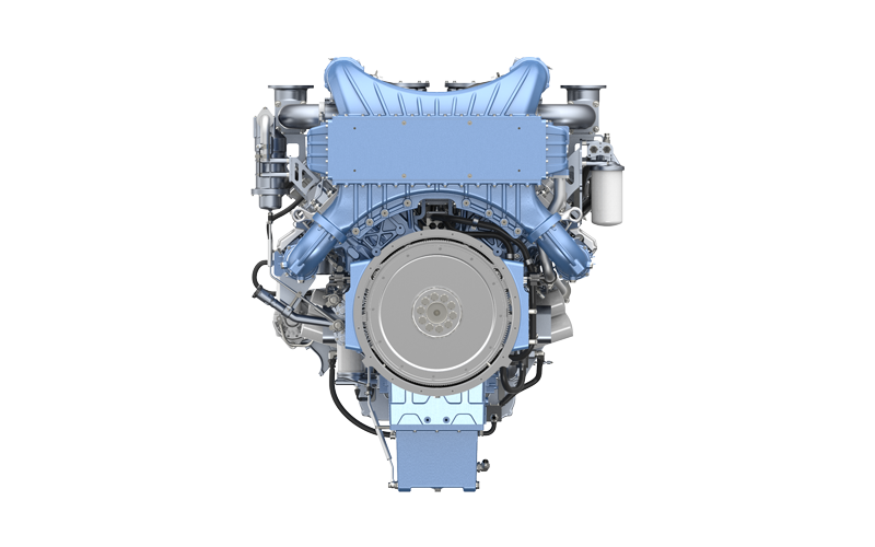 Wheel Loader Engine 12M33 - rear view