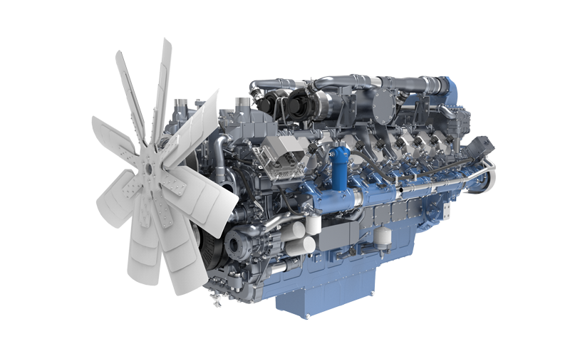 Moteur pour tombereau minier rigide 16M33NG - vue de face