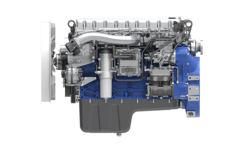 Medium & Heavy-Duty Dump Truck Engine WP10H - rear view