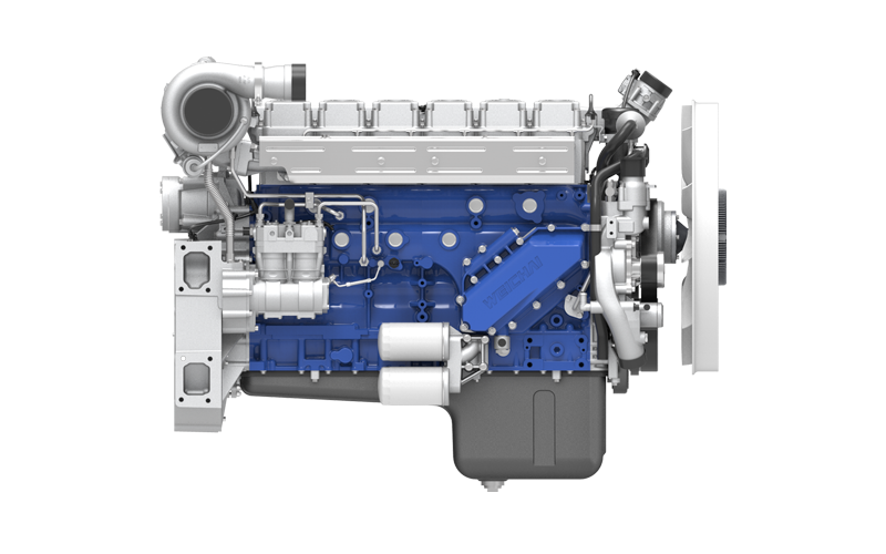 Radlader-Motor WP13 – Rückansicht