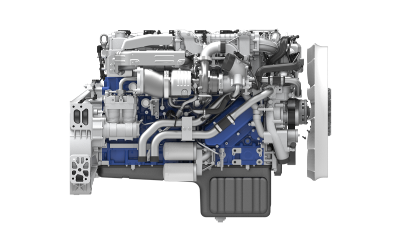 Wide-Body Dump Truck Engine WP13 Methanol - side view