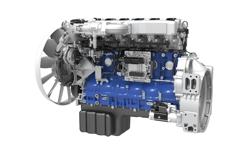 Wide-Body Dump Truck Engine WP13 Methanol - rear view