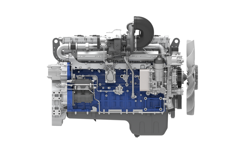 Wide-Body Dump Truck Engine WP17T Methanol - side view