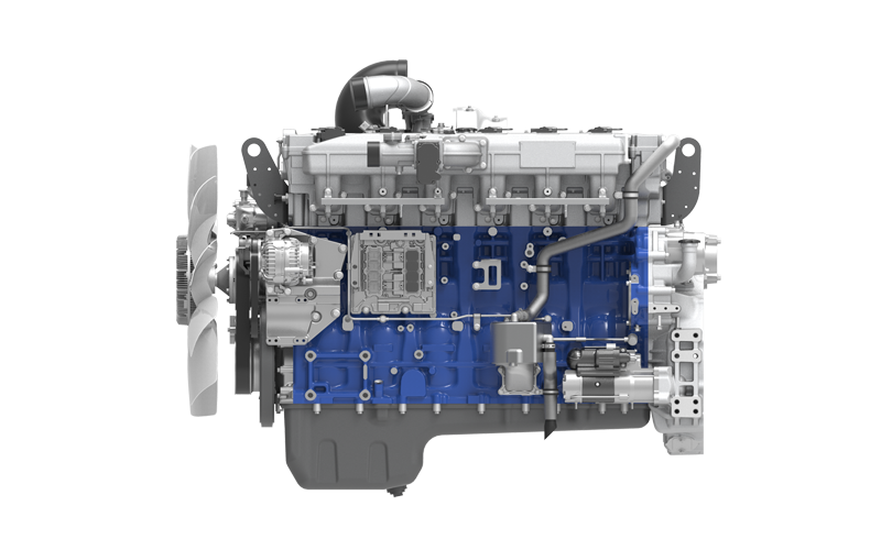 Wide-Body Dump Truck Engine WP17T Methanol - rear view